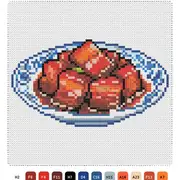 红烧肉拼豆图纸