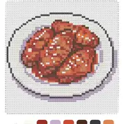 可乐鸡翅拼豆图纸