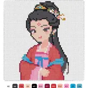 貂蝉拼豆图纸